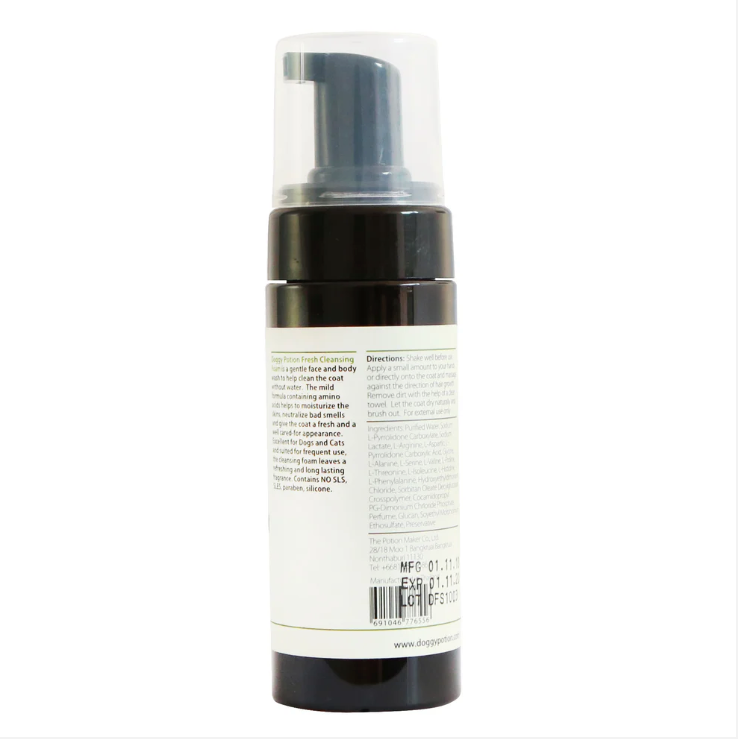 DOGGY POTION FRESH 免沖洗潔毛泡沫 (胺基酸滋潤配方) 150ml